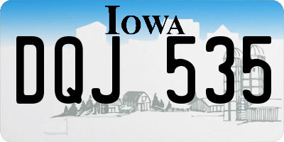 IA license plate DQJ535
