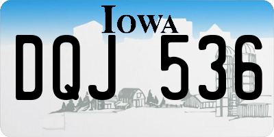 IA license plate DQJ536