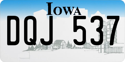 IA license plate DQJ537