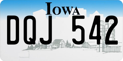 IA license plate DQJ542