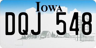 IA license plate DQJ548