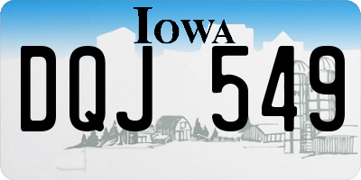 IA license plate DQJ549