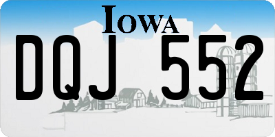 IA license plate DQJ552