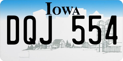 IA license plate DQJ554