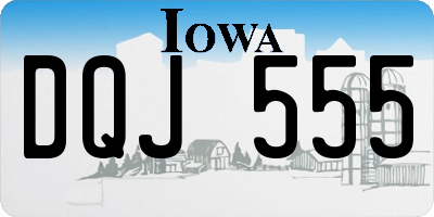 IA license plate DQJ555