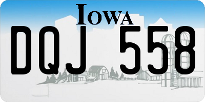 IA license plate DQJ558
