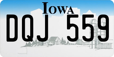 IA license plate DQJ559