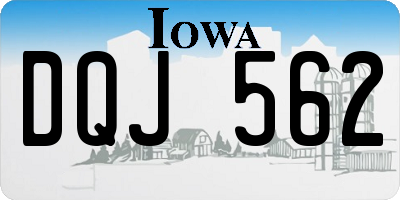 IA license plate DQJ562