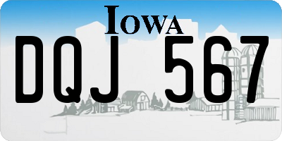 IA license plate DQJ567