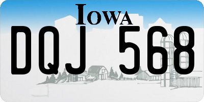 IA license plate DQJ568