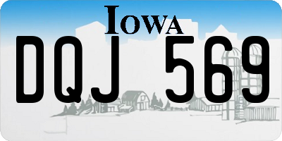 IA license plate DQJ569