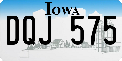 IA license plate DQJ575
