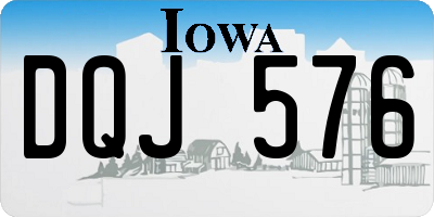 IA license plate DQJ576