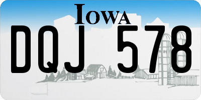 IA license plate DQJ578