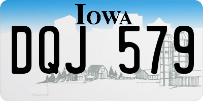 IA license plate DQJ579