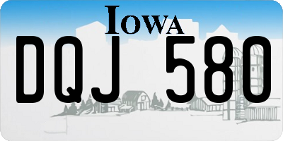 IA license plate DQJ580