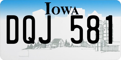 IA license plate DQJ581
