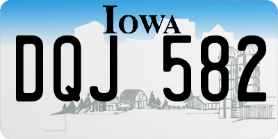 IA license plate DQJ582