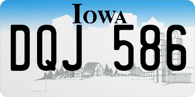 IA license plate DQJ586