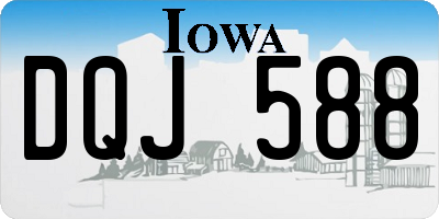 IA license plate DQJ588