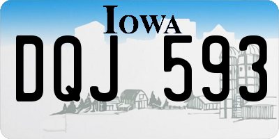 IA license plate DQJ593