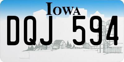IA license plate DQJ594