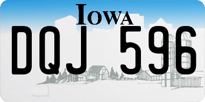 IA license plate DQJ596