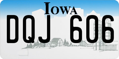 IA license plate DQJ606