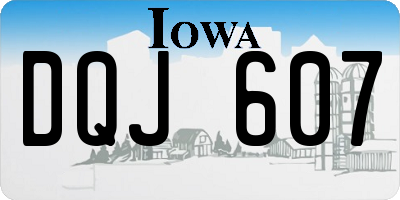IA license plate DQJ607