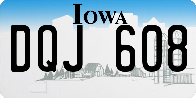 IA license plate DQJ608