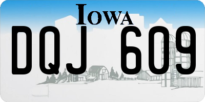 IA license plate DQJ609
