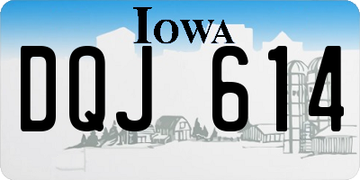 IA license plate DQJ614