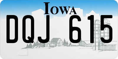 IA license plate DQJ615