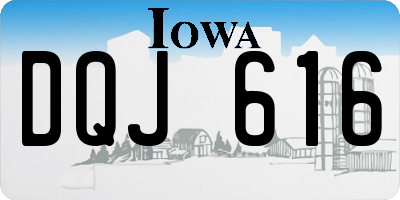 IA license plate DQJ616