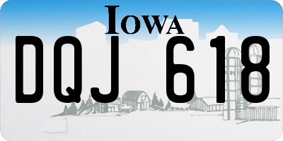 IA license plate DQJ618