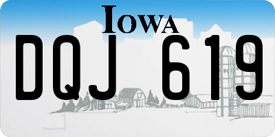 IA license plate DQJ619