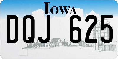 IA license plate DQJ625