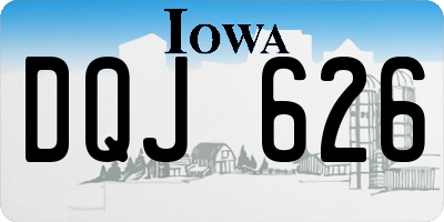 IA license plate DQJ626