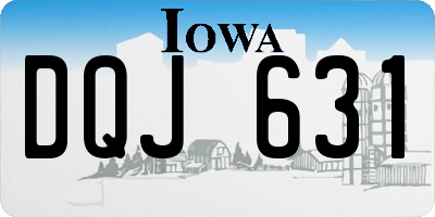 IA license plate DQJ631