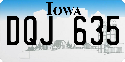 IA license plate DQJ635