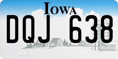 IA license plate DQJ638