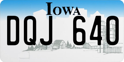 IA license plate DQJ640