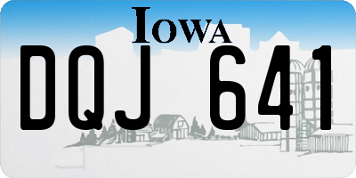 IA license plate DQJ641