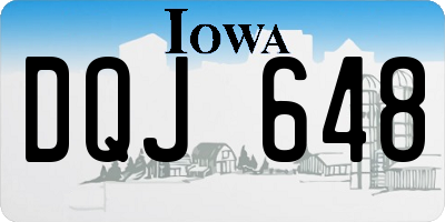 IA license plate DQJ648