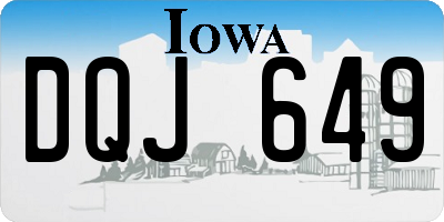 IA license plate DQJ649