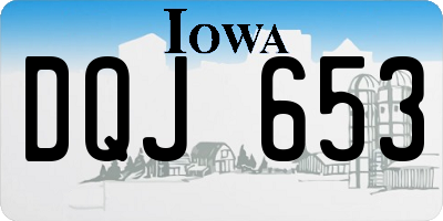 IA license plate DQJ653