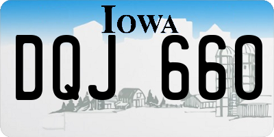 IA license plate DQJ660