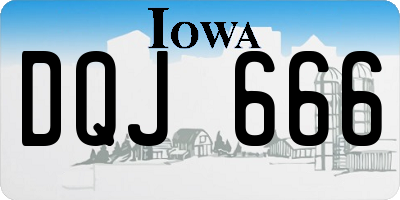 IA license plate DQJ666