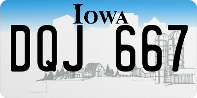 IA license plate DQJ667
