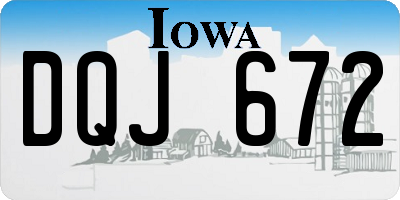 IA license plate DQJ672